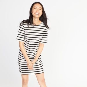 Old navy striped ponte knit shift dress medium